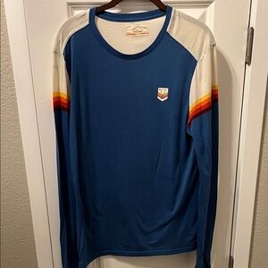 EC Marine Layer Blue & White Crew Neck Long Sleeve Tee Men’s Size S